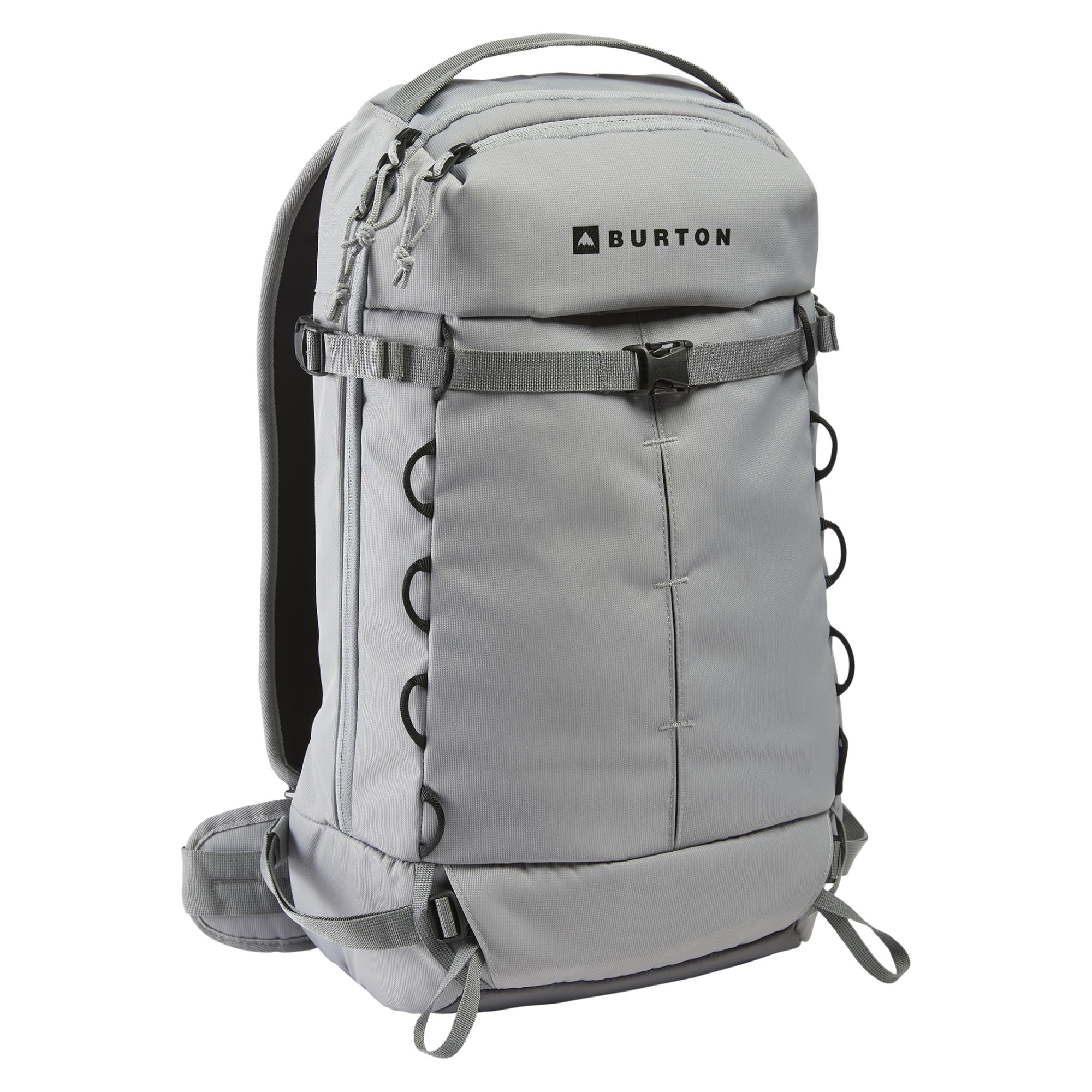 Burton Sidehill 18L backpack in sharkskin for efficient backcountry gear transport.