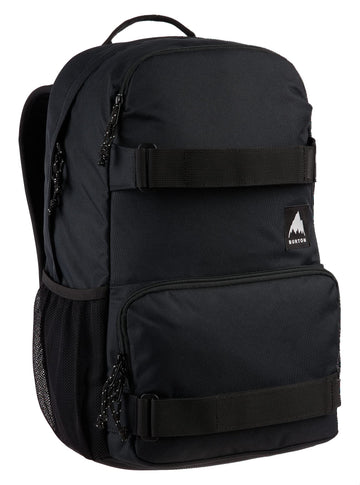 Burton Treble Yell 21L Pack True Black with skateboard strap and laptop storage for commutes