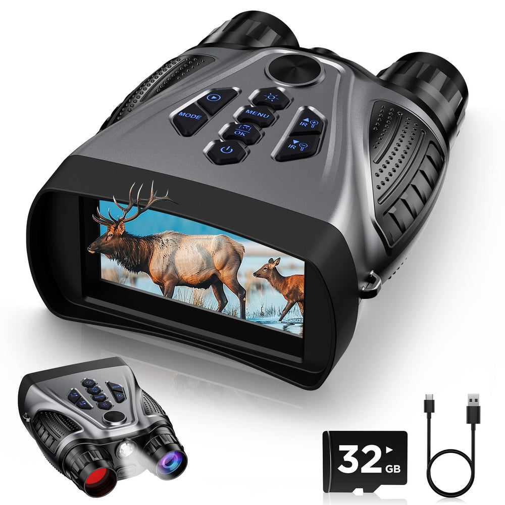 BUSHBINOC night vision goggles 4K display for crisp nighttime viewing