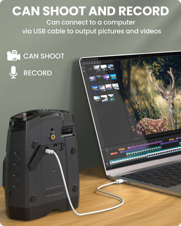 BUSHBINOC night vision device in outdoor field use during dusk