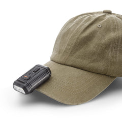 Bushnell 300L Power+ Hat Light on-cap tilt for quick adjustments.