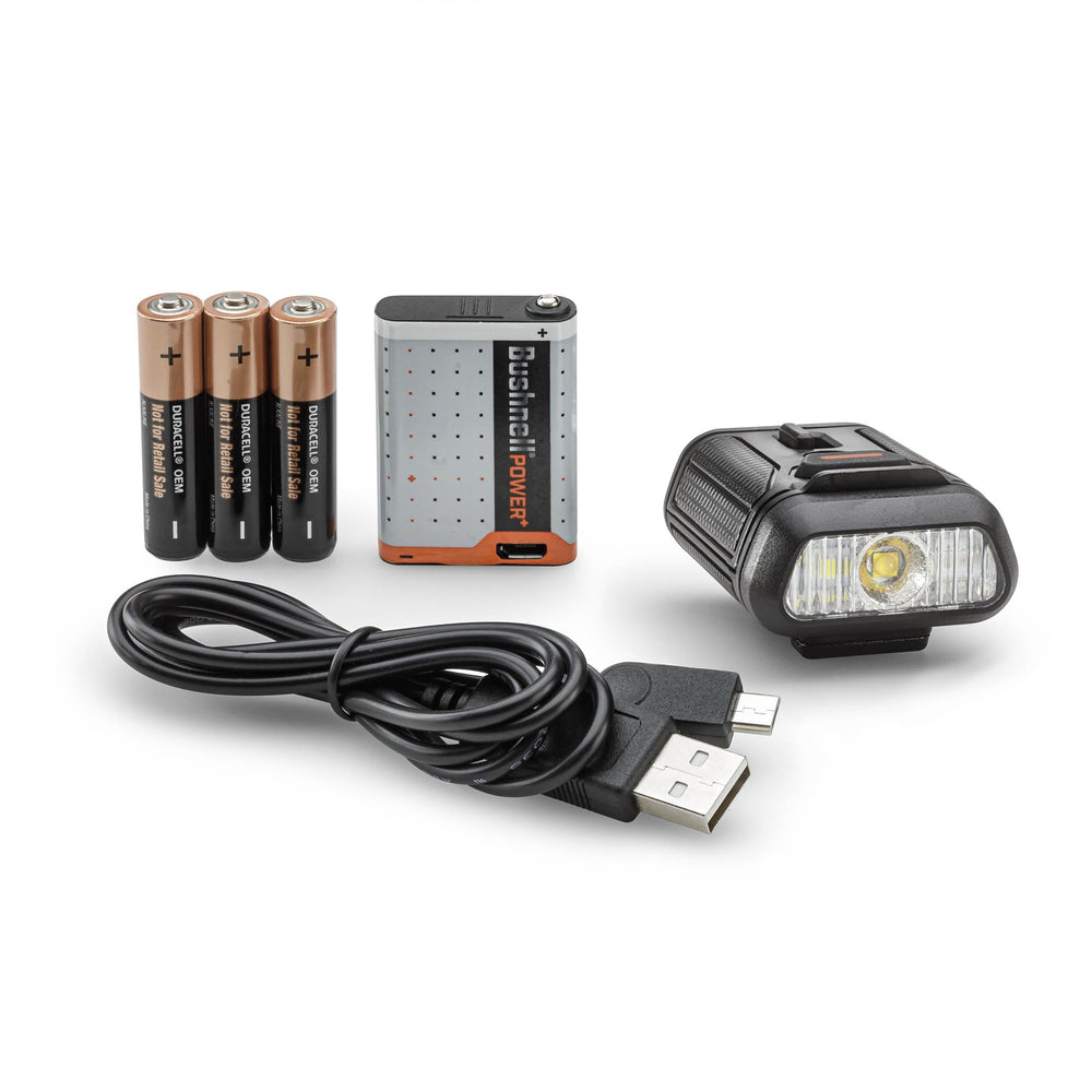 Bushnell 300L Power+ Hat Light weighs 1.75 oz on cap.