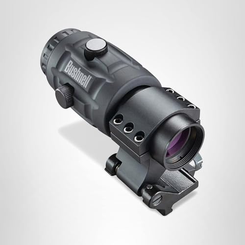 Bushnell 3X Magnifier eyepiece detail enables fast focus for clear sight.