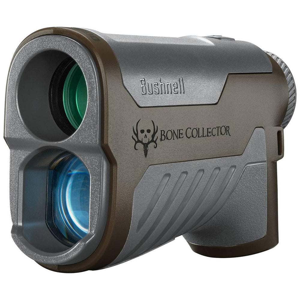 Bushnell Bone Collector 1800 rangefinder front view highlights rugged build for precise distance readings.