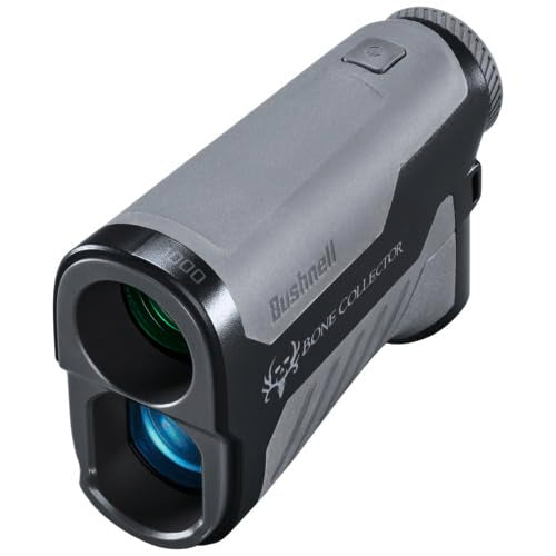 Bushnell BoneCollector 1000 rangefinder lens closeup highlighting bright imaging