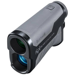 Bushnell BoneCollector 1000 rangefinder lens closeup highlighting bright imaging