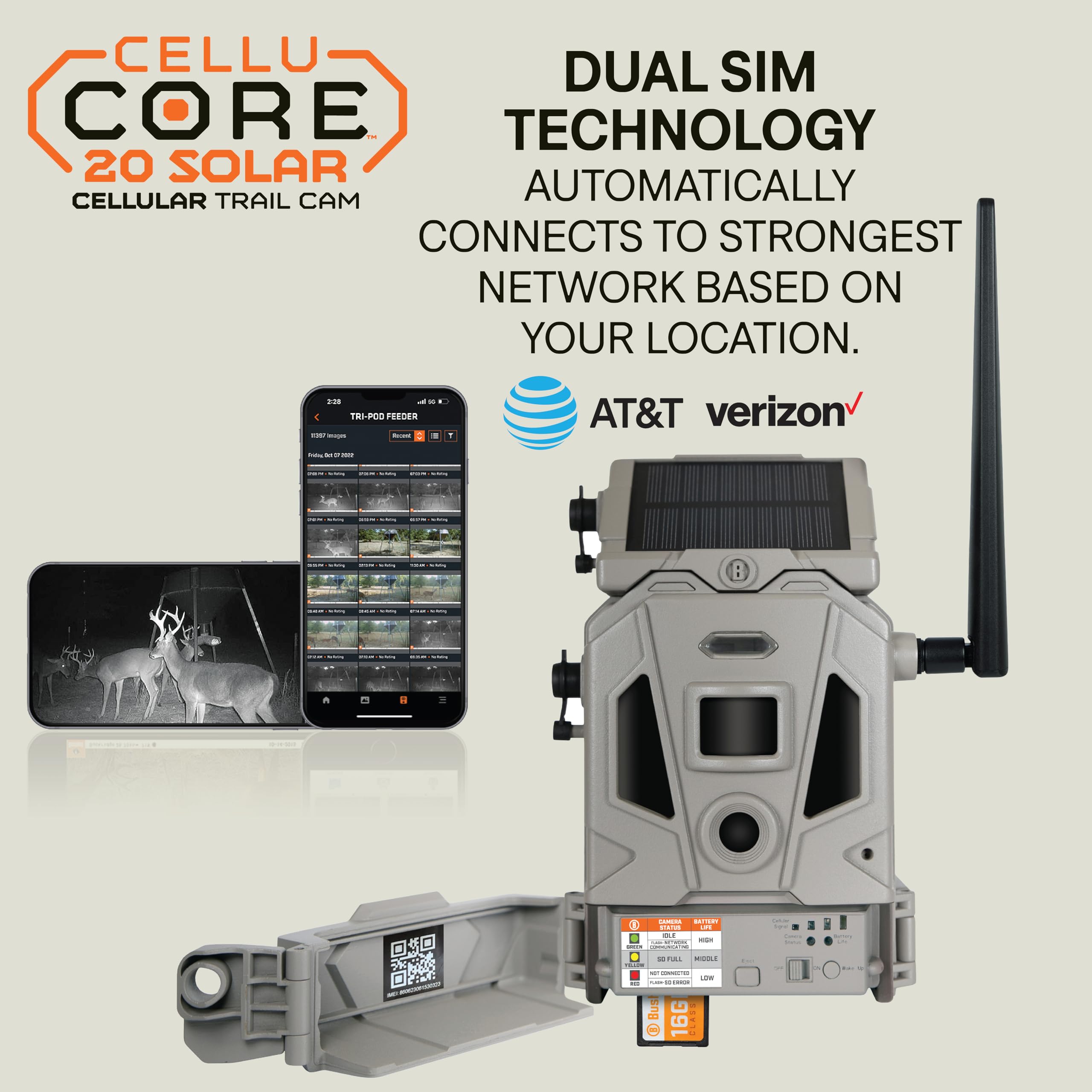 Bushnell CelluCORE 20 Solar uses Dual SIM for strong connectivity