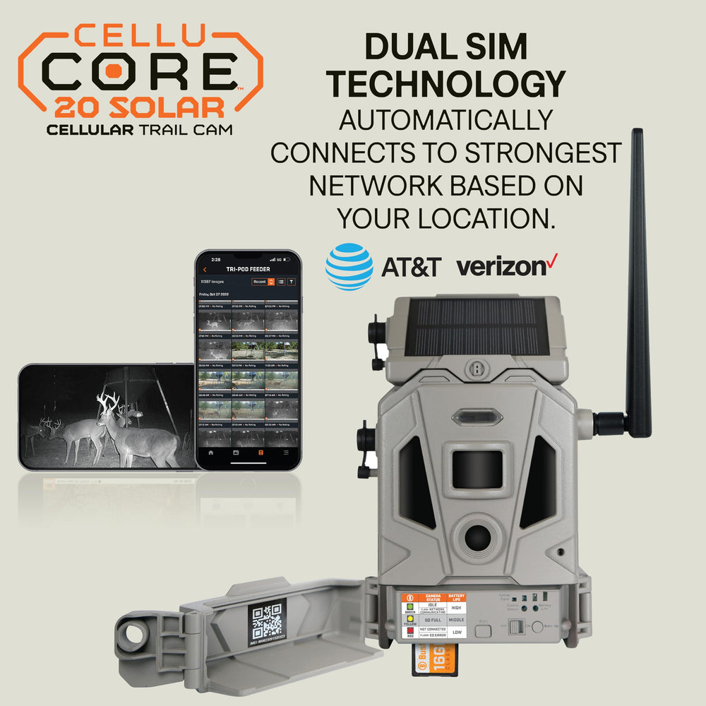 Bushnell CelluCORE 20 Solar uses Dual SIM for strong connectivity