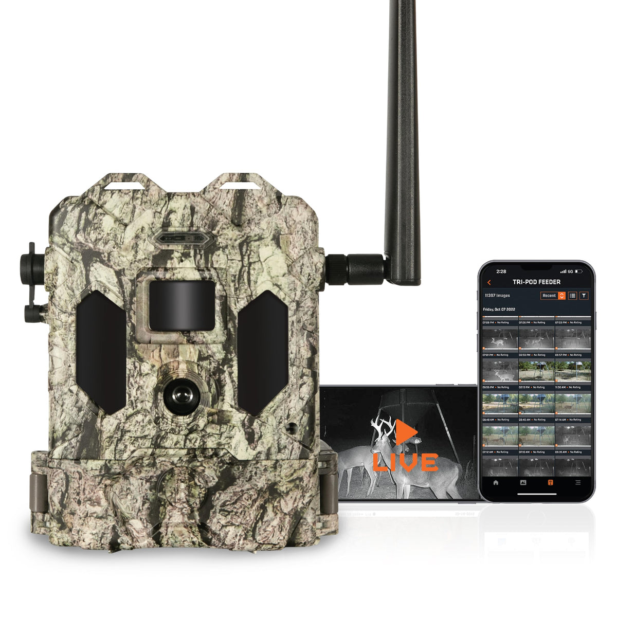 Bushnell Cellucore Live front view shows rugged weatherproof housing for outdoor scouting