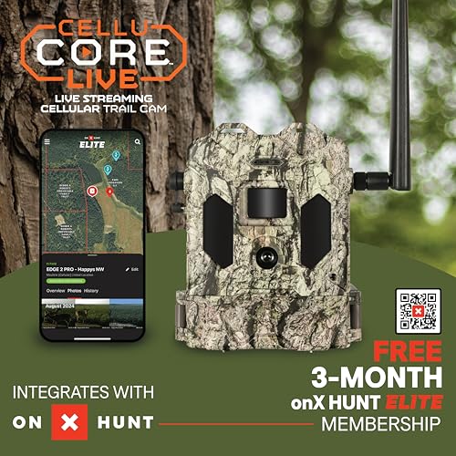 Bushnell Cellucore Live side panel highlights dual SIM connectivity for continuous coverage