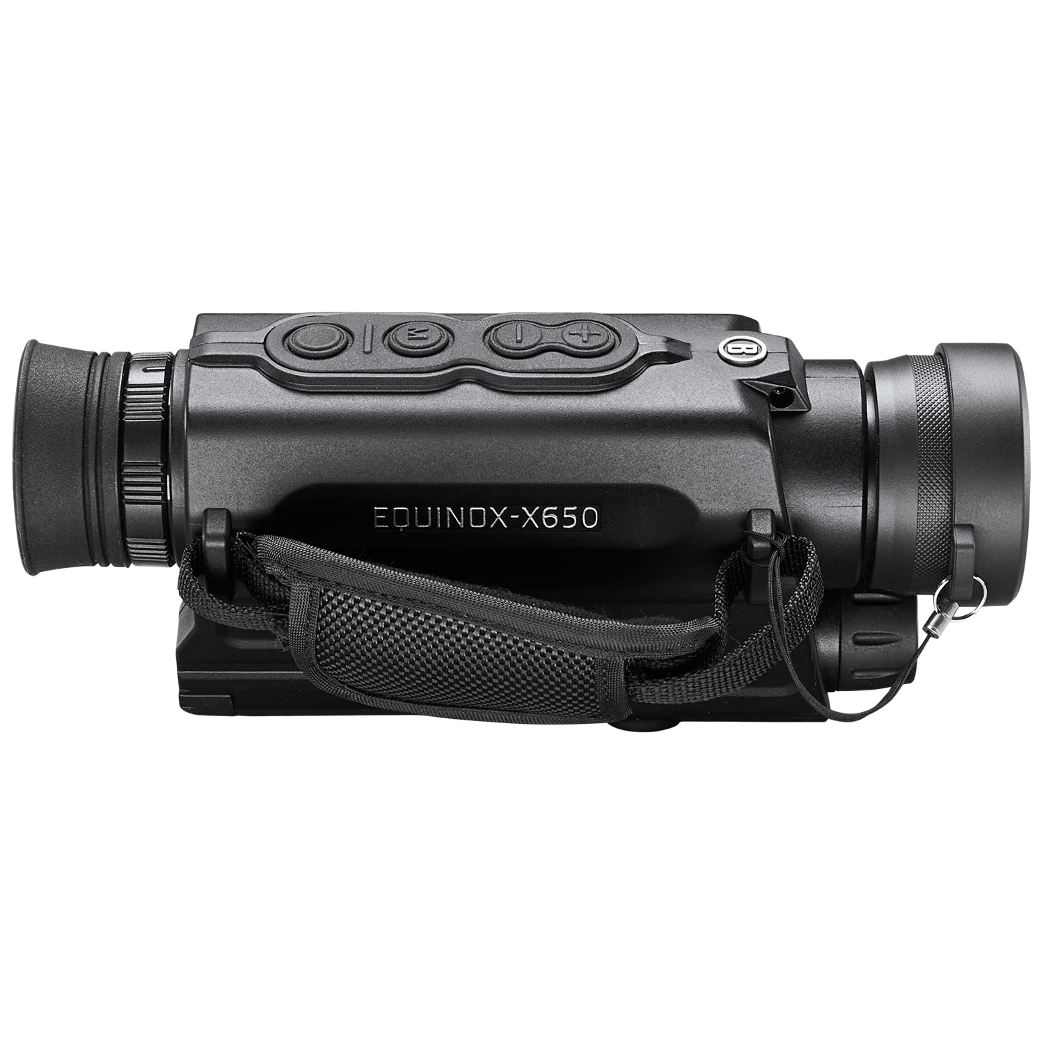 Bushnell EX650 IR illuminator activated for visibility in darkness