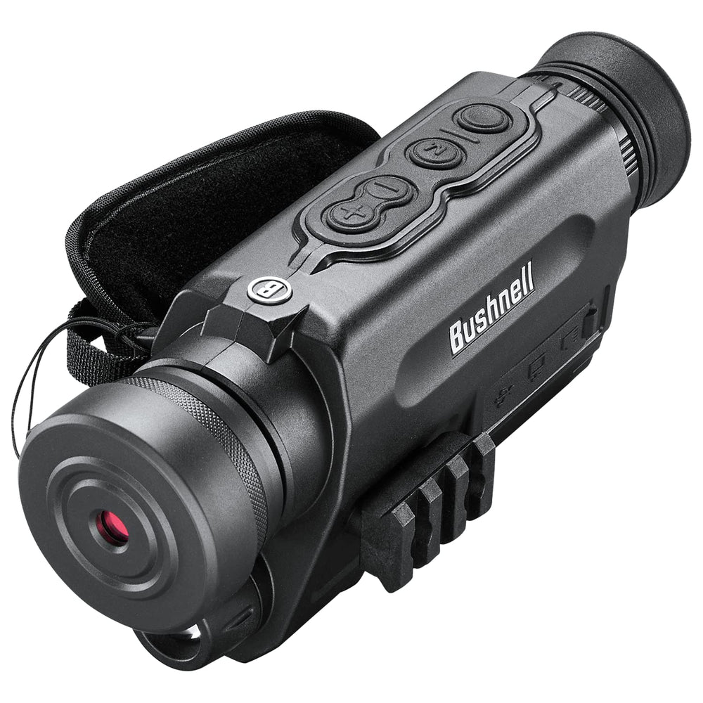 Bushnell EX650 night-vision monocular closeup shows clear day and night viewing