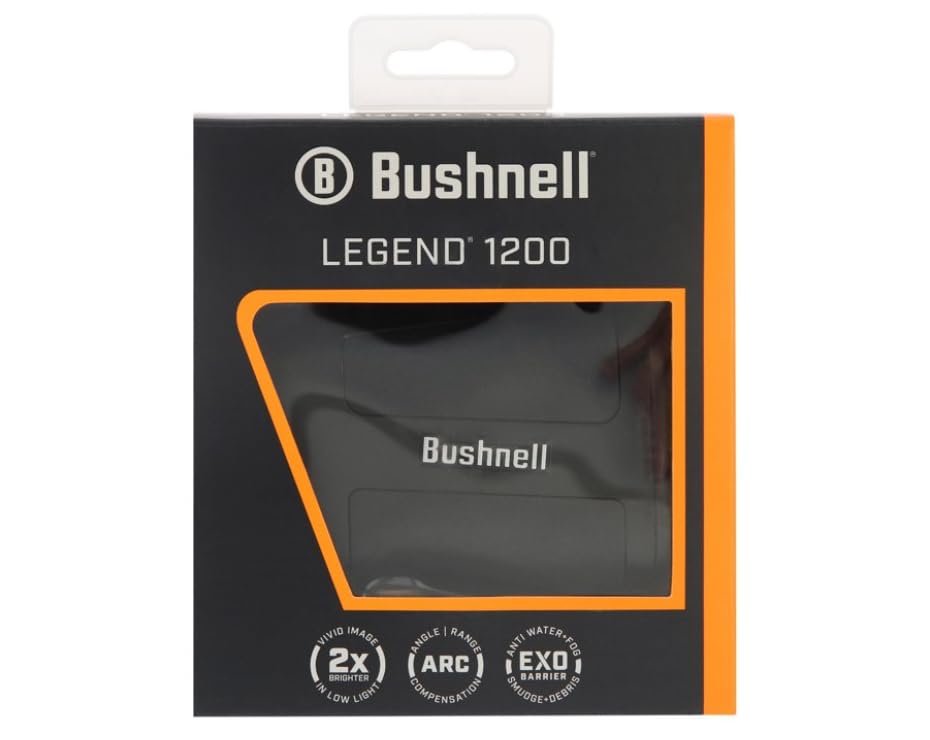 Bushnell Legend distance readout in action for quick yardage estimates.