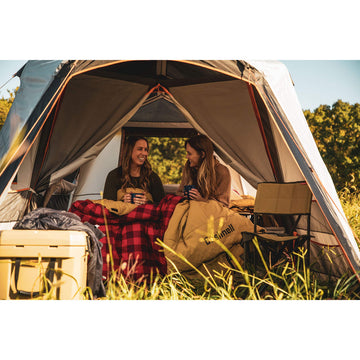 Oversized Bushnell sleeping bag design suitable for big and tall campers.