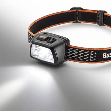 Bushnell Power+ 500L adjustable-band headlamp offering a secure fit for active outdoor work