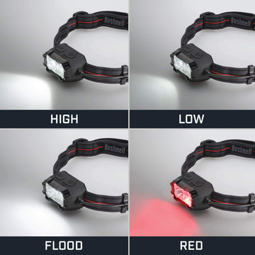 Bushnell PRO Rechargeable 400L headlamp IPX4 weather resistance for rugged use
