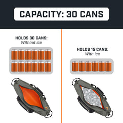Bushnell Soft Cooler 30-can capacity fits drinks and snacks for long days.