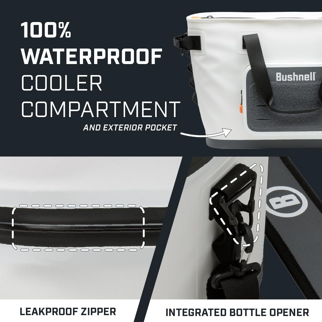 Bushnell Soft Cooler integrated bottle openers for quick drinks.