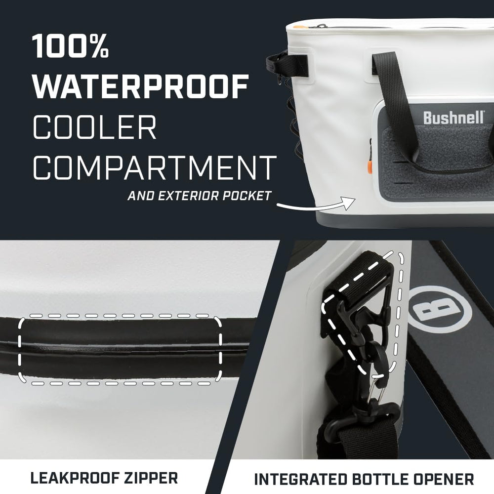 Bushnell Soft Cooler integrated bottle openers for quick drinks.