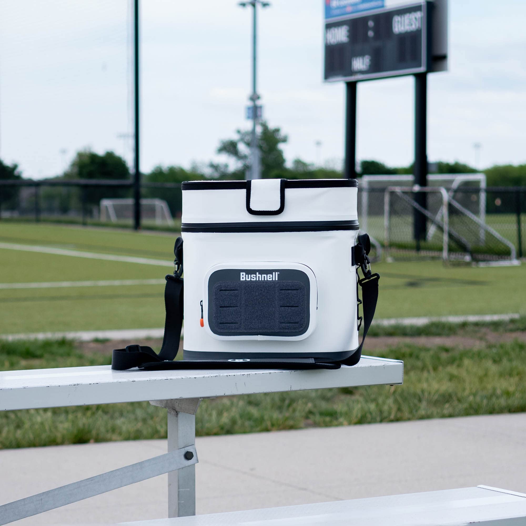 Bushnell Soft Cooler provides portable insulation for beverages on the go.