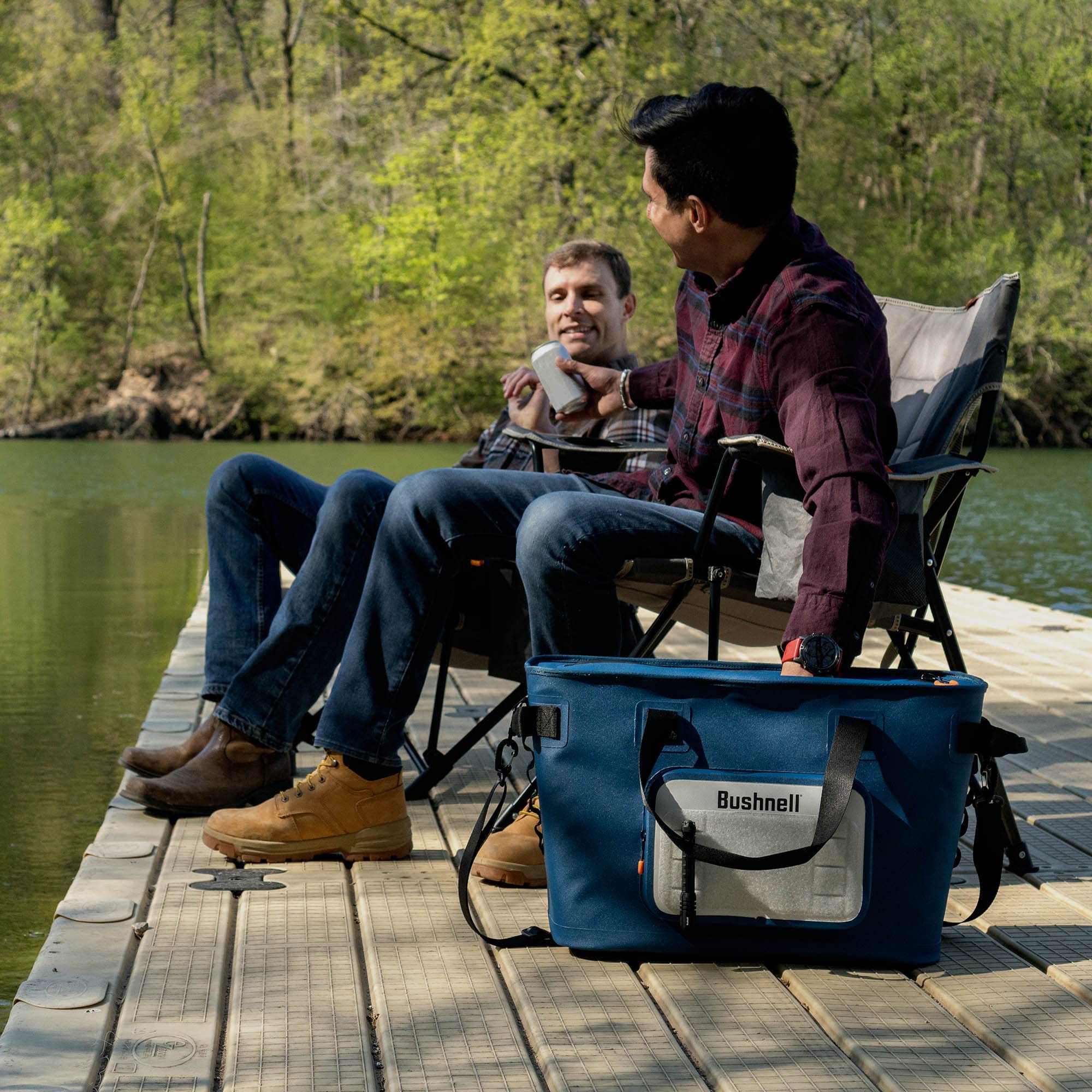 Bushnell Soft Cooler waterproof zipper seals out leaks for mess-free outings
