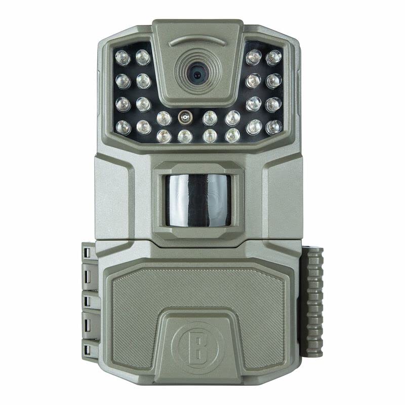 Bushnell Spot-On 18MP side view highlighting discreet outdoor trail surveillance.