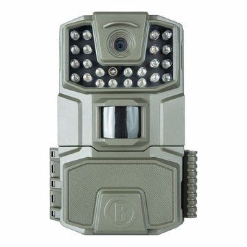 Bushnell Spot-On 18MP side view highlighting discreet outdoor trail surveillance.