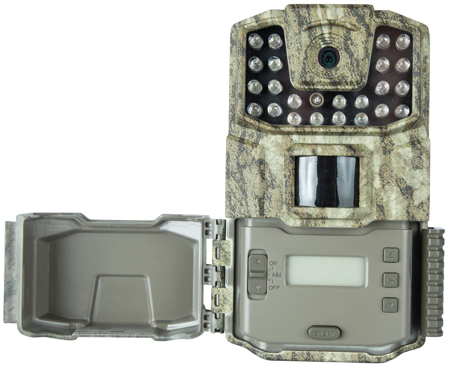 Bushnell SpotOn camouflage side angle enhances hidden wildlife scouting.
