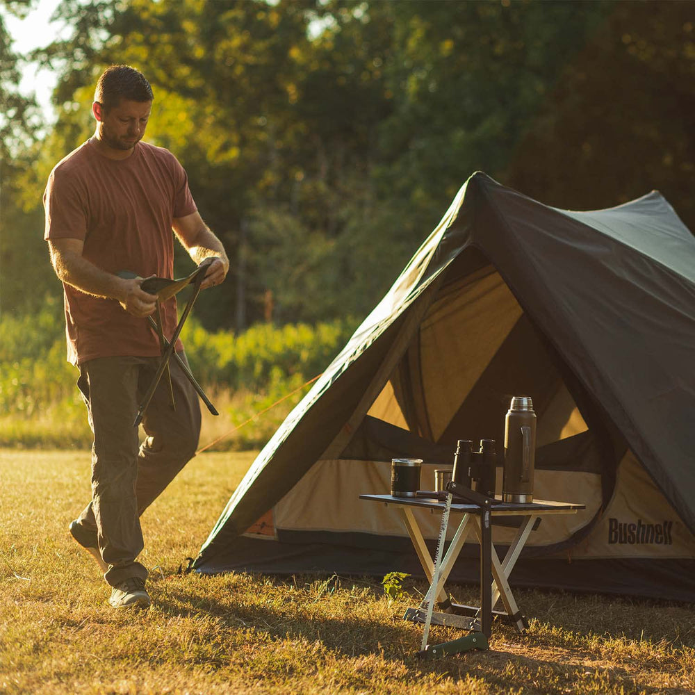 Bushnell interior dome design with outward poles boosts headroom.
