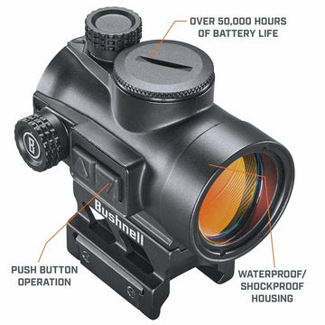 Bushnell TRS-26 IPX7 waterproof design keeps performance in rain or submersion.