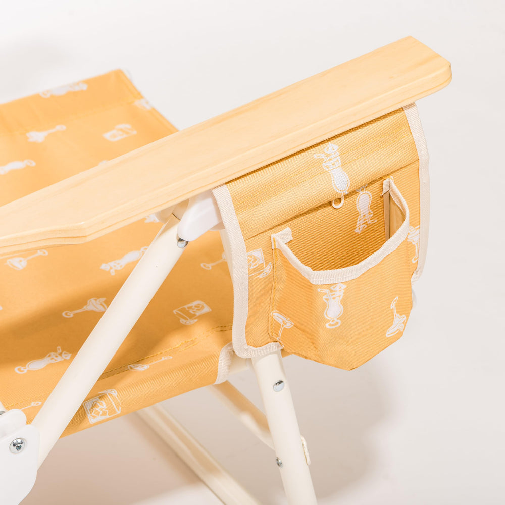 Business and Pleasure Co Margaritaville Manana side pocket with drink holder supports refreshment on the go.