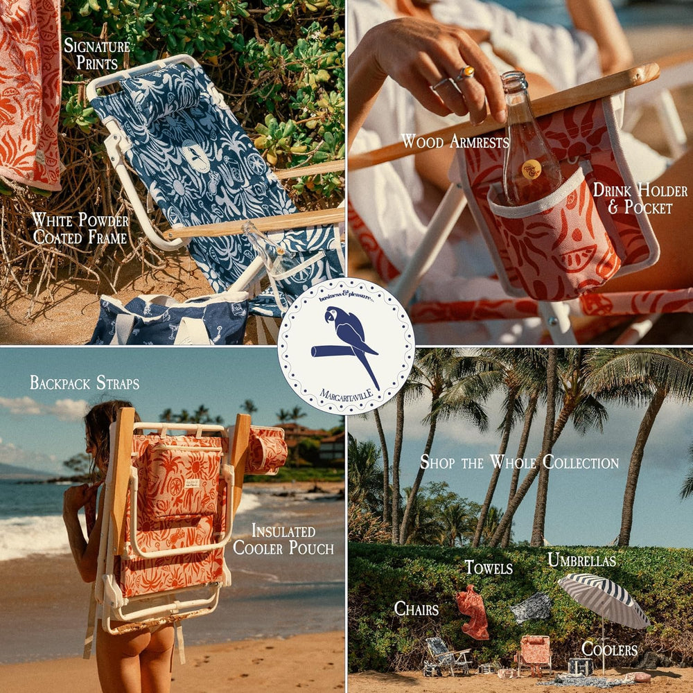 Business and Pleasure Co Margaritaville Manana wooden armrests provide premium comfort and style.