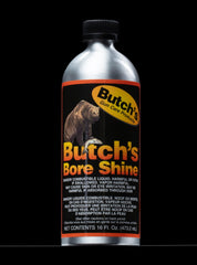 Butch's Bore Shine bottle ready for carbon and copper cleaning