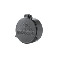 Butler Creek 25 objective flip-open scope cover in black ensures quick access
