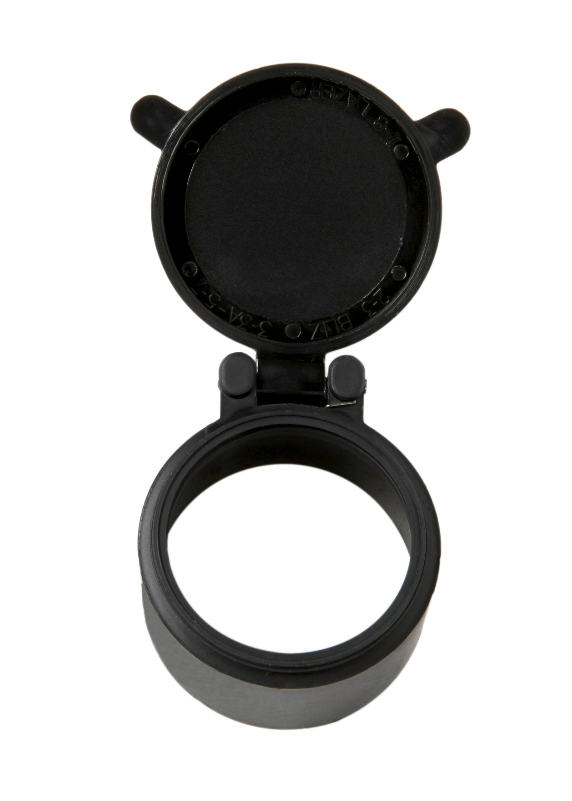 Butler Creek 30 objective flip-open scope cover opens with thumb for fast shot prep