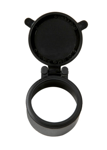 Closed ambidextrous hinge on Butler Creek 30 scope cover in black