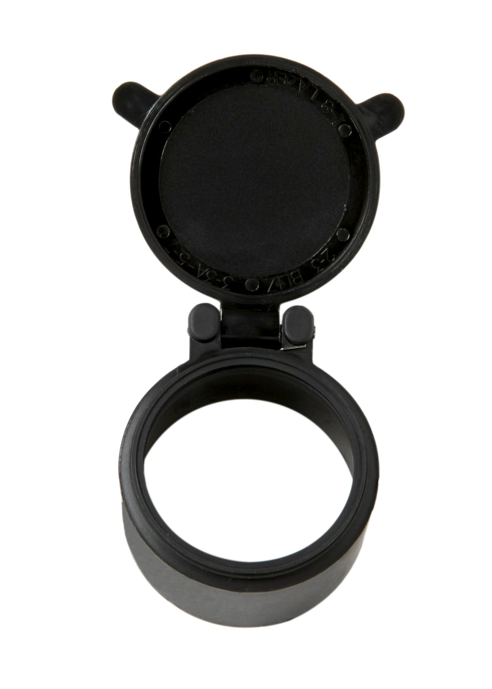 Butler Creek 34 objective flip-open scope cover highlights ambidextrous silent hinges for stealthy operation