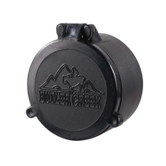 Butler Creek 40 flip-open scope cover protecting the objective lens with instant thumb access.