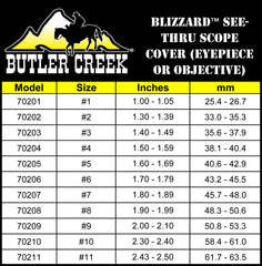 Butler Creek Blizzard 2 Scope Cover Black - set of two covers