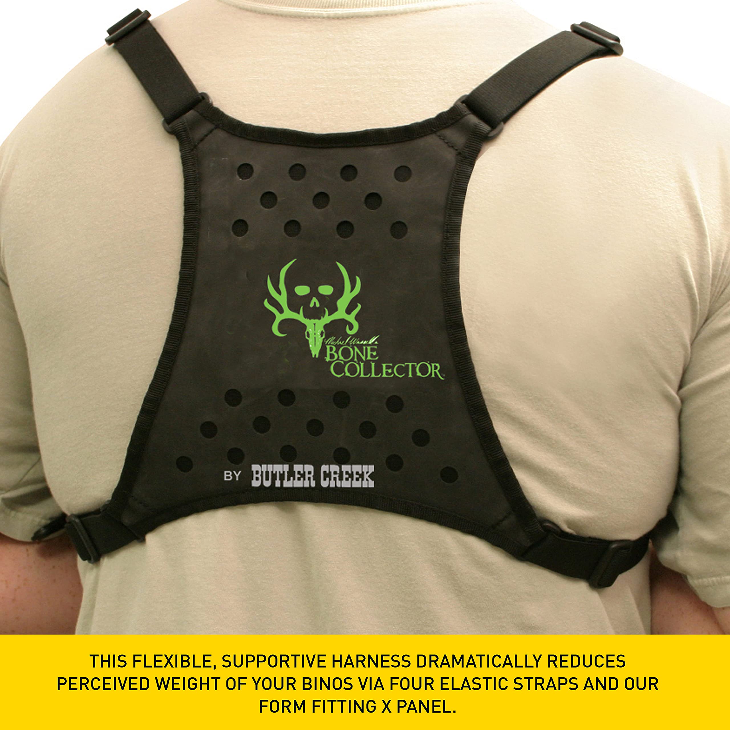Back panel emblazoned with Bone Collector logo on harness