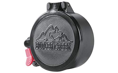 Butler Creek flip-open lid demonstrates instant opening with thumb action for fast access.
