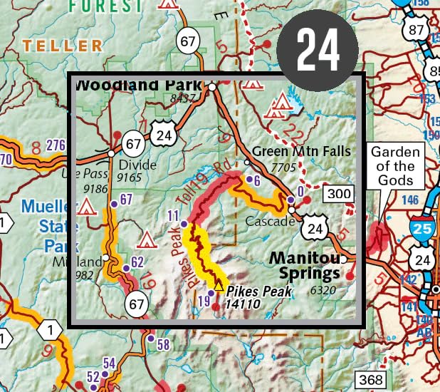 Butler Maps Wisconsin-UP color-coded roads simplify quick route planning