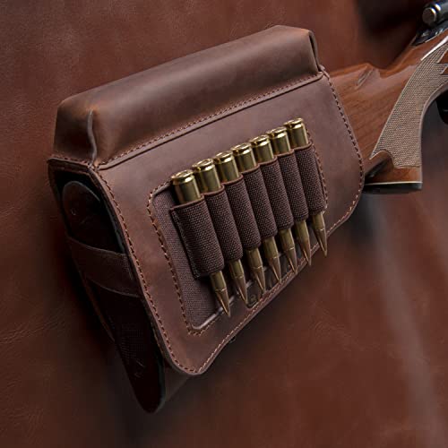 Buttstock cartridge carrier holding seven rounds
