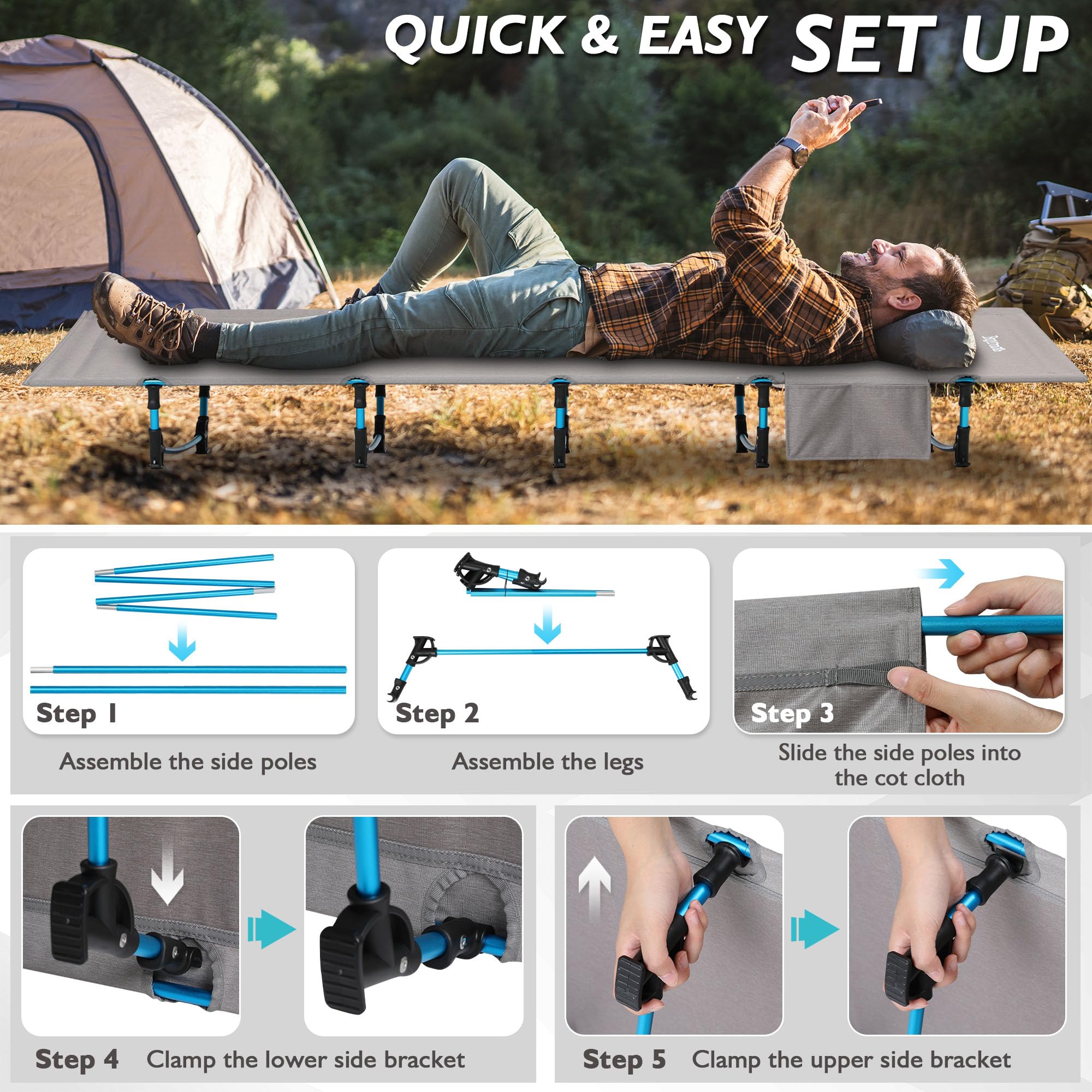 Buymoth breathable 300D Oxford fabric stays cool and comfortable.