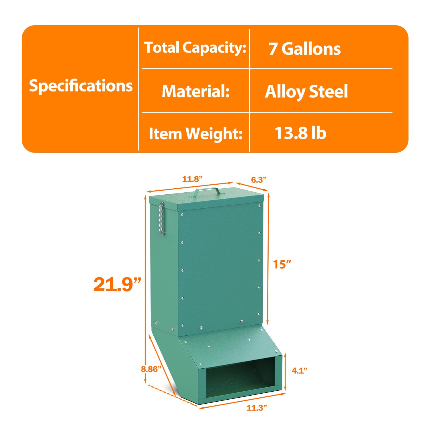 BUYYAH feed observation eye design helps monitor remaining feed.