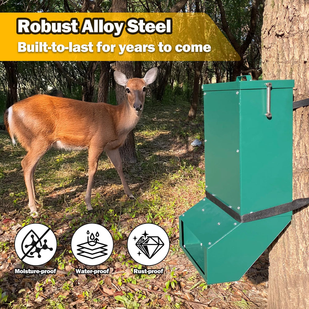 BUYYAH gravity feeder top spring design enabling one-handed opening.