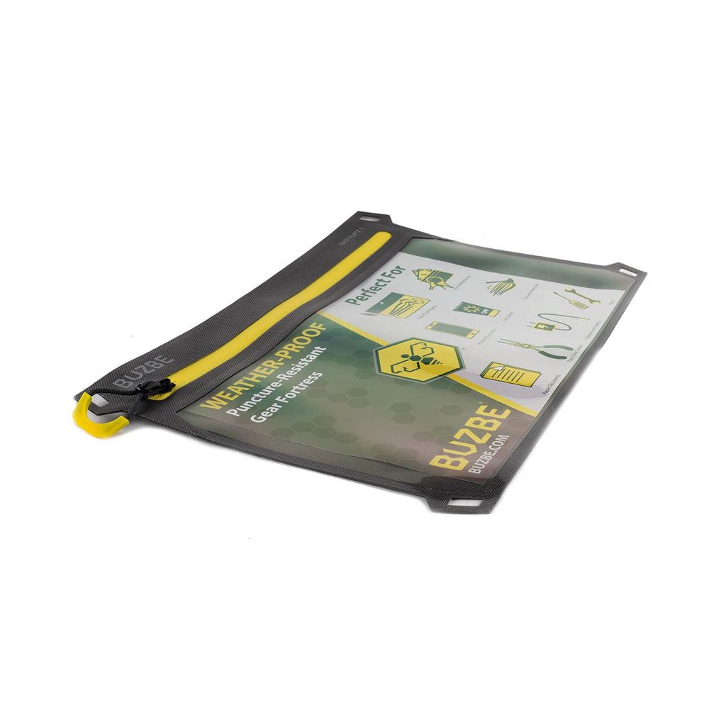 BUZBE Fast Flatz Bag Large features attachment corners for secure on-the-go use.