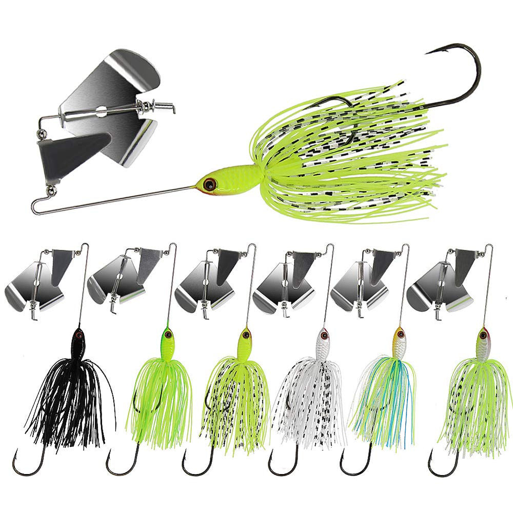5/8 oz buzzbait in chartreuse color topwater lure