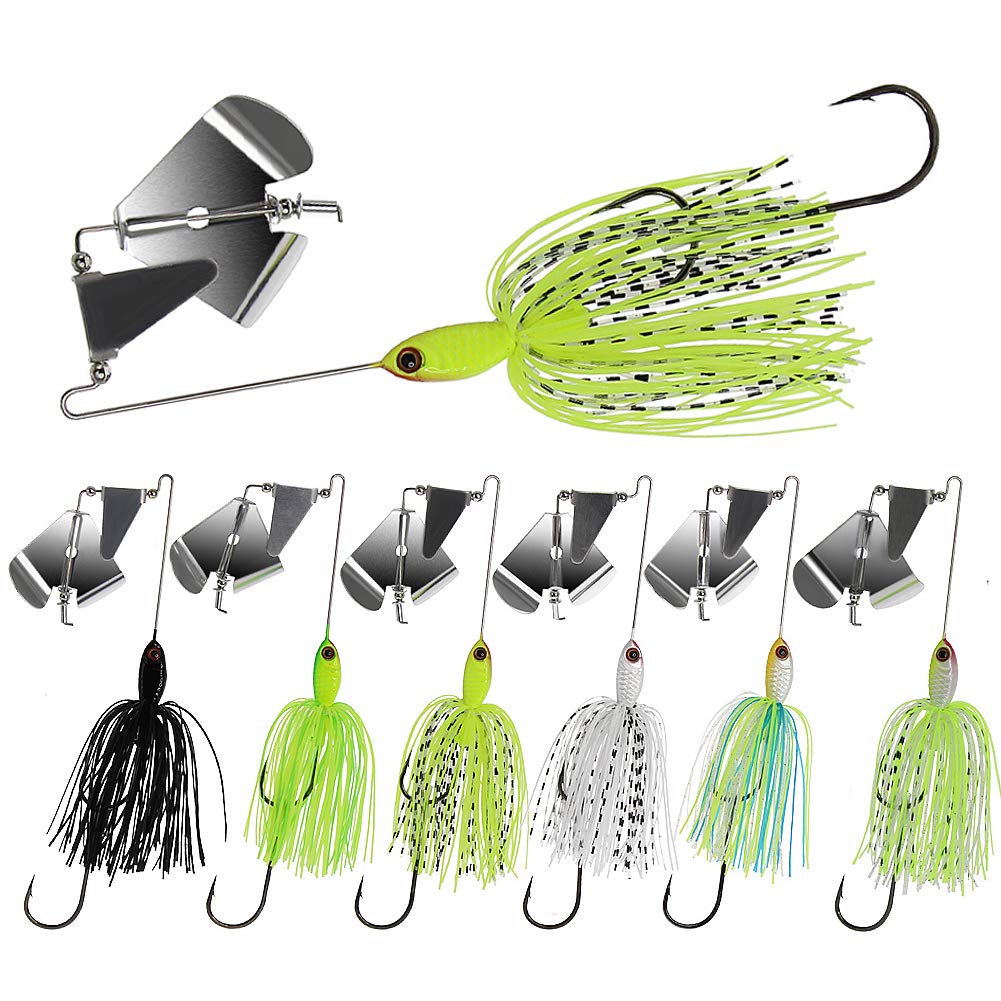 5/8 oz buzzbait in chartreuse color topwater lure