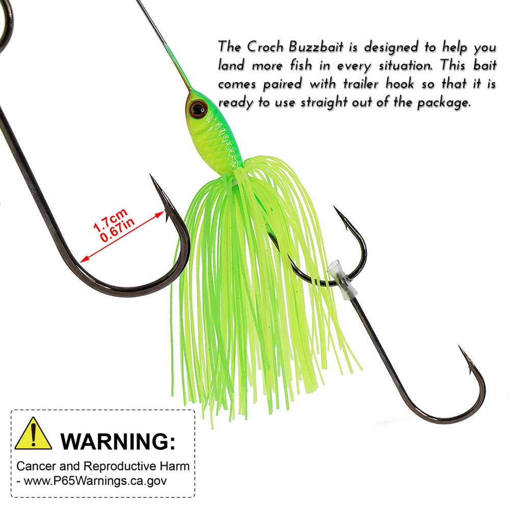 5/8 oz buzzbait in black color for dusk